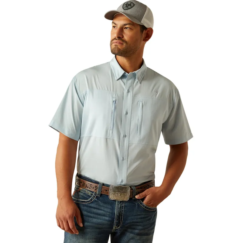 VentTek Papyrus Light Blue Short Sleeve Shirt by Ariat