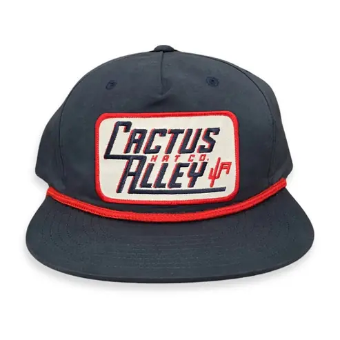 New Retro Cactus Cap in Blue and Red Rope Snapback Cap by Cactus Alley