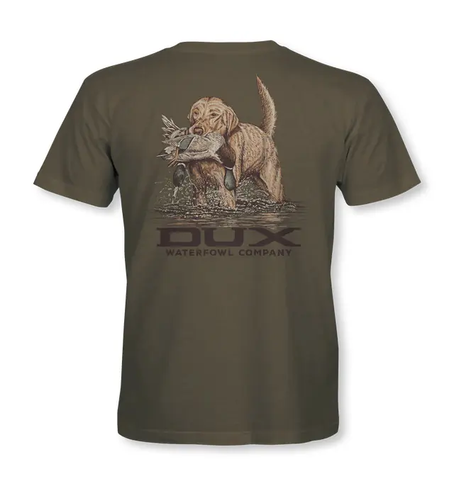 Men‘s Double Drake Retriever Graphic Short Sleeve Tee Shirt by Dux