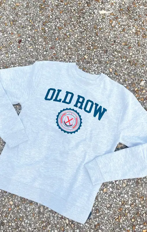 Crewneck Long Sleeve Sweatshirt in Tailgate Badge by Old Row