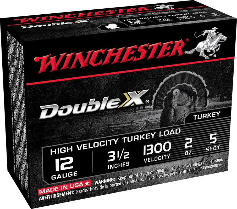 Winchester Double X 1300fps 12ga 3" 1-3/4oz 5 Shot Turkey Hunting Shotgun Ammunition