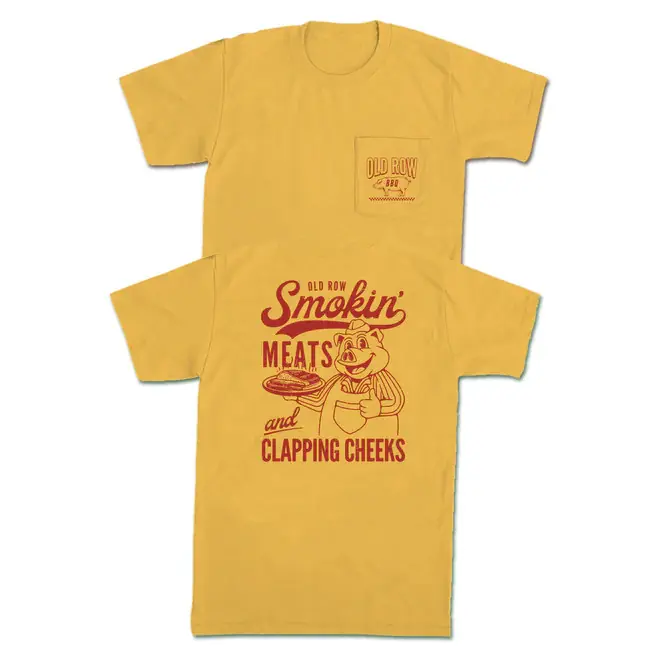 Smokin Meats Short Sleeve Pocket Tee Shirt by Old Row