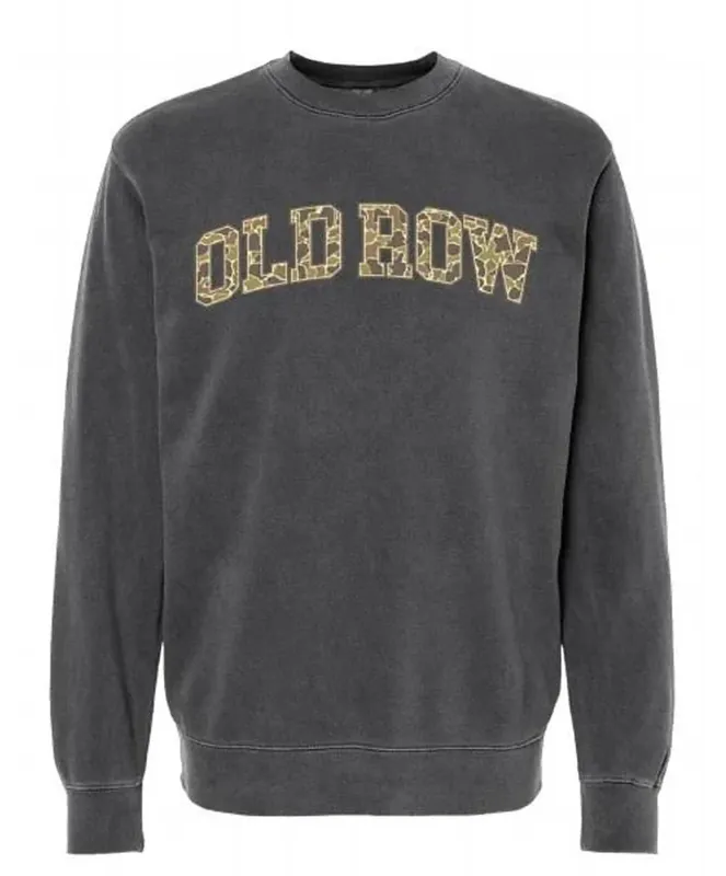 Camo Crewneck in Black by Old Row