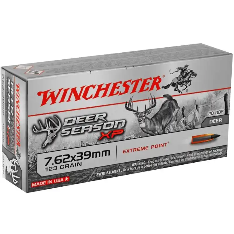Winchester Deer Season XP 2,380 fps 7.62x39mm 123 Grain Extreme Point Rifle Ammunition