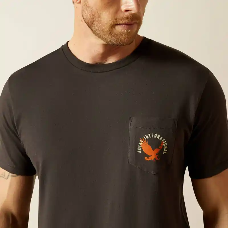 Eagle Large Tee Shirt in Vintage Black by Ariat