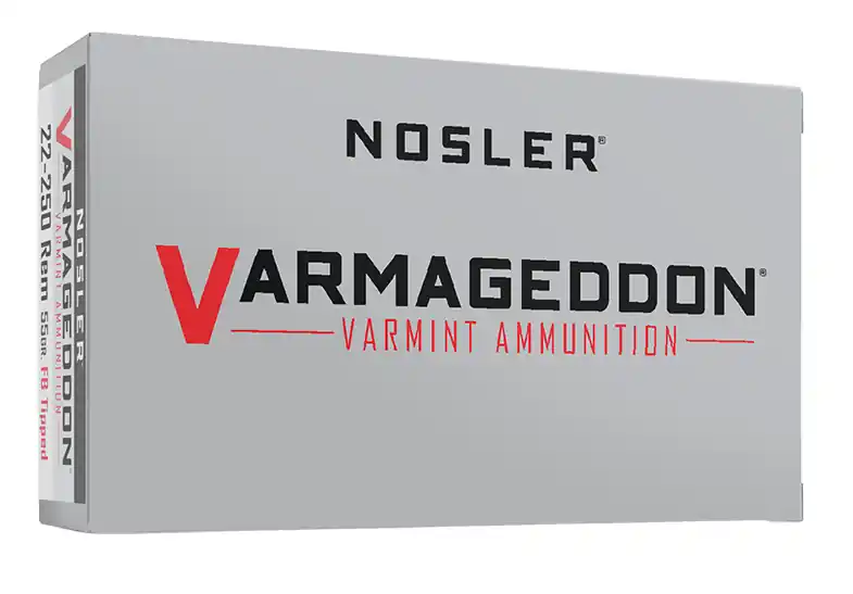 Nosler Varmageddon 3,550 fps 22-250 Remington 55 Grain Flat Base Tipped Rifle Ammunition