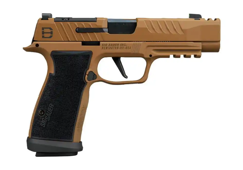 Sig Sauer P365 AXG DH3 9mm Luger Caliber 3.7" Barrel Handgun with Stainless Steel Coyote Brown Finish & 3 Mags