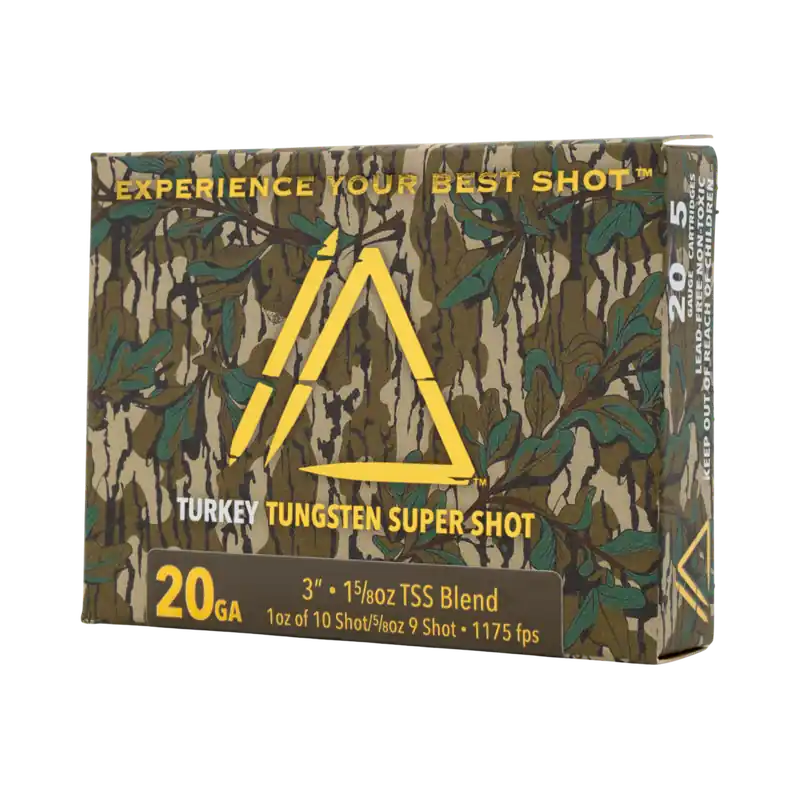 Apex Mossy Oak Greenleaf TSS 1,175 fps 20 Gauge 3" 1-5/8 oz. 9 and 10 Blended Shot Shotgun Ammunition