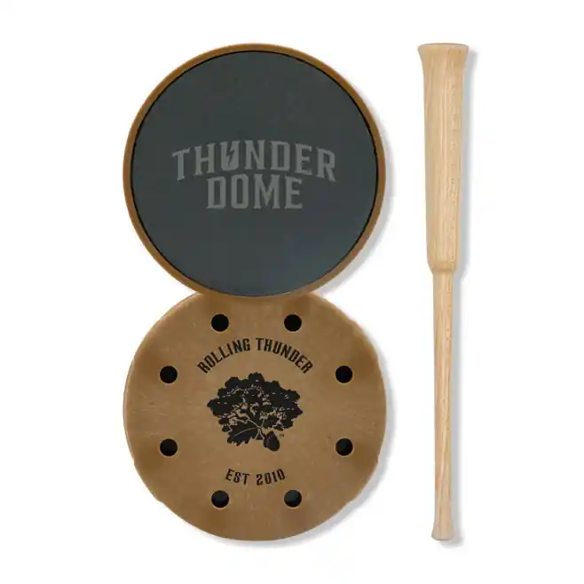 Tunderdome Slate Pot Call with Hickory Striker by Rolling Thunder