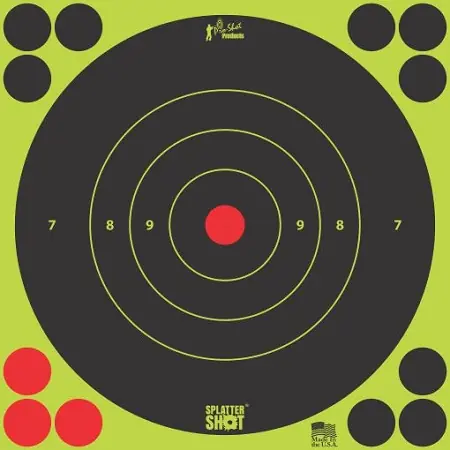 6" Splatter Shot Bullseye Target in Green by Pro-Shot