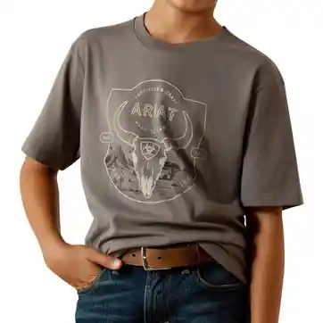 Youth Desert Badge Short Sleeve Graphic Tee Shirt by Ariat