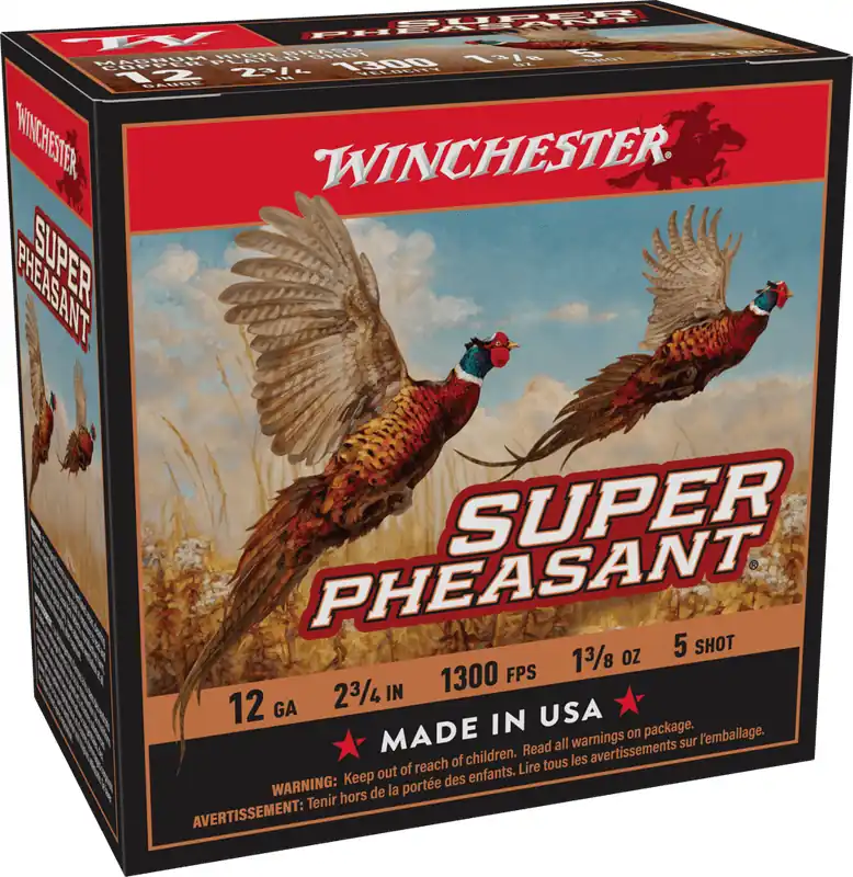 Winchester Super Pheasant 1,300 fps 12 Gauge 2-3/4" 1-3/8 oz. 5 Lead Shot Shotgun Ammunition