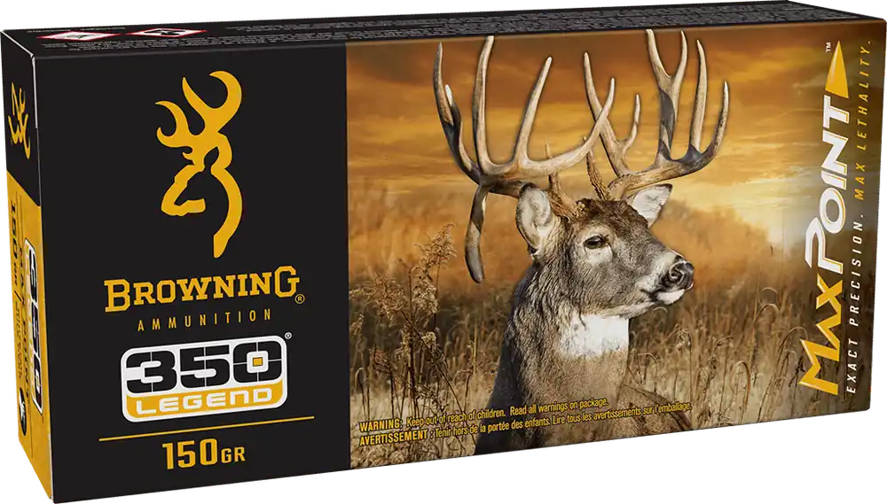 Browning Max Point 2,350 fps 350 Legend 150 Grain Polymer Tip Rifle Ammunition