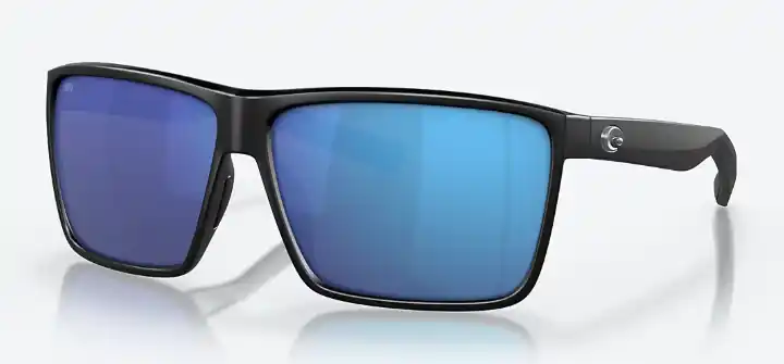 Rincon Sunglasses with Matte Black Frames and 580G Blue Lenses by Costa Del Mar