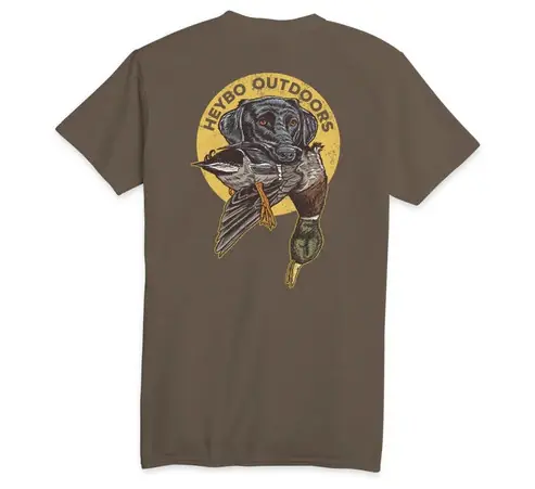 Duck Dog Short Sleeve Tee in Dark Chocolate by Heybo