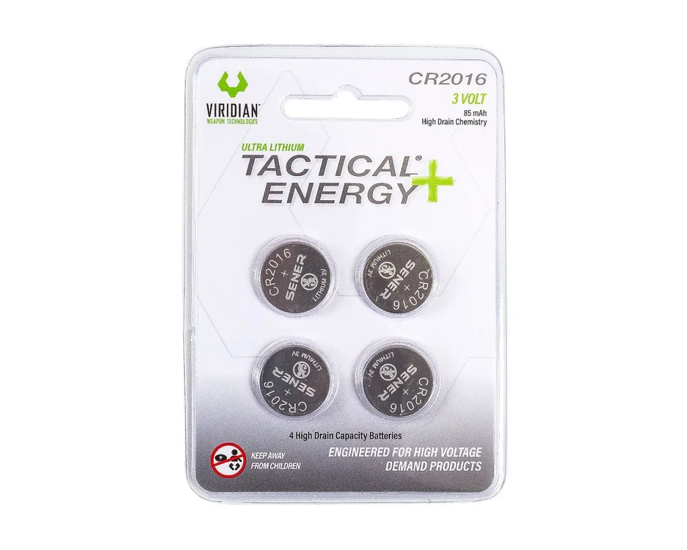 CR2016 Lithium Battery 4-pack by Viridian