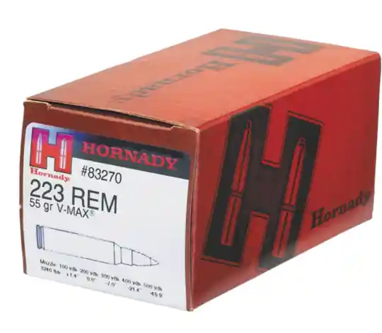 Hornady Varmint Express 50 Round Box 3,240 fps 223 Remington 55 Grain V-Max Rifle Ammunition