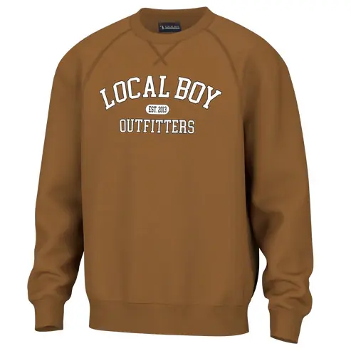 Unisex Collegiate Cotton Long Sleeve Crewneck Shirt by Local Boy Outfitters