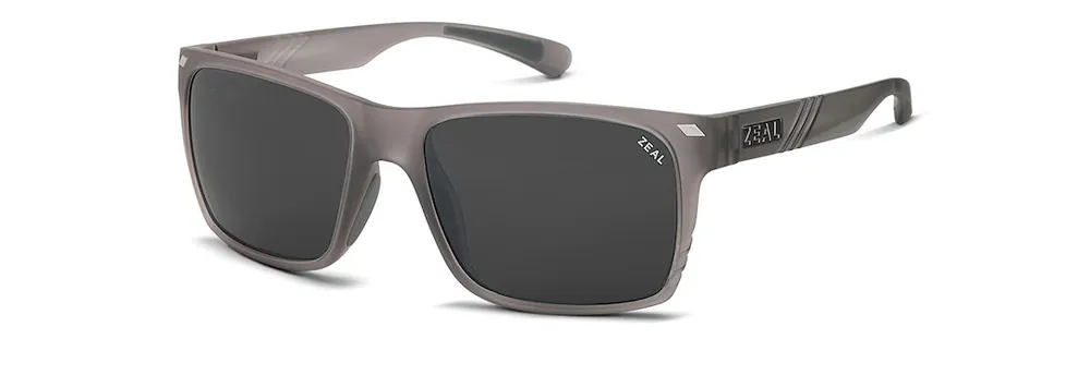 Brewer Sunglasses with Granite Grey Frames and Dark Grey Lenses by Zeal