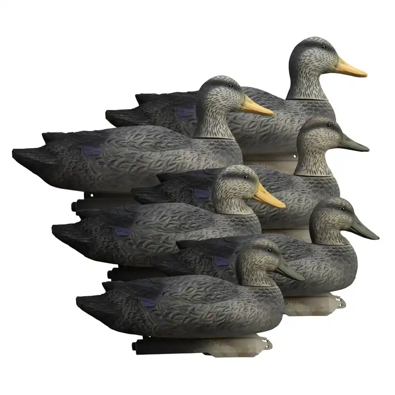 6 Pack Battleship Black Duck Foam Filled Duck Decoys by Higdon Outdoors