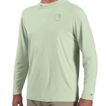 Men‘s Force Sun Defender Lightweight Long Sleeve Hooded Logo Graphic Shirt by Carhartt