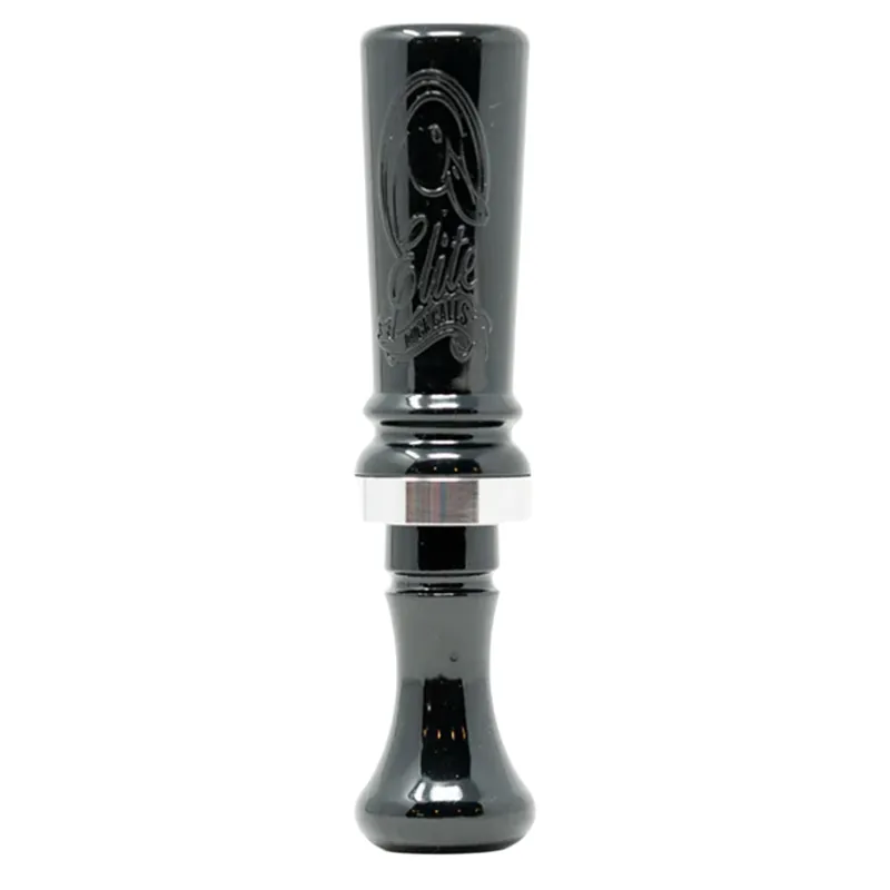 Black Poly Edge Double Reed Duck Call by Elite