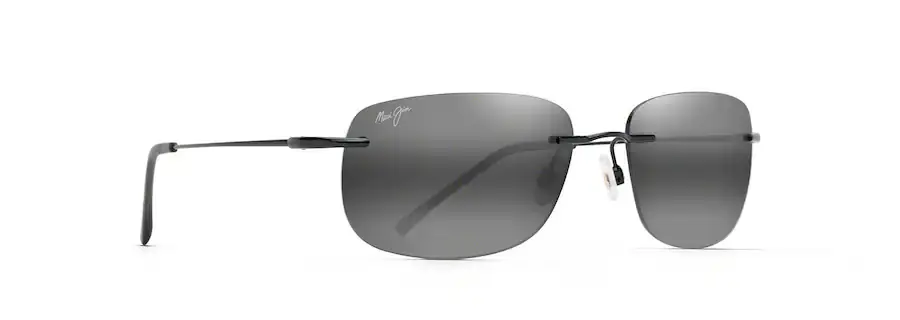 Ohai Sunglasses with Gloss Black Frame and Neutral Grey Lens by Maui Jim