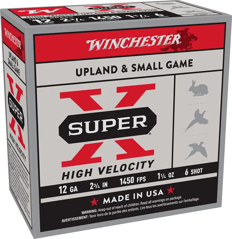 Winchester Super X 1,450 fps 12 Gauge 2-3/4" 1-1/4 oz 6 Lead Shot Shotgun Ammunition