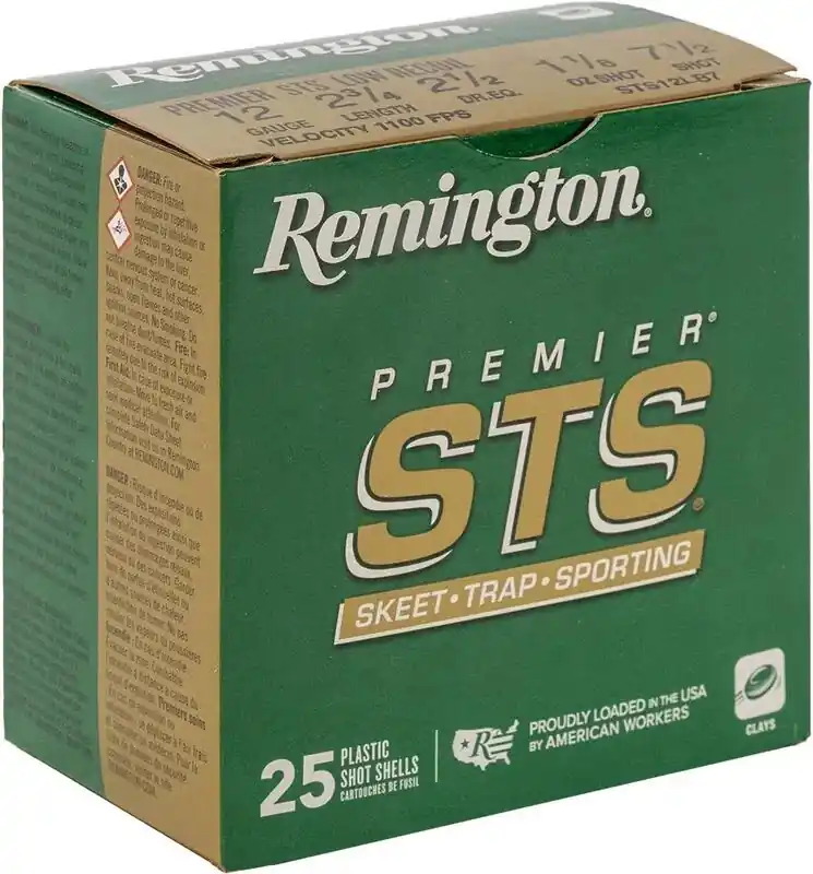 Remington Premier STS 1200fps 12 Gauge 2-3/4"1-1/8oz 7.5 Lead Shot Shotgun Ammunition