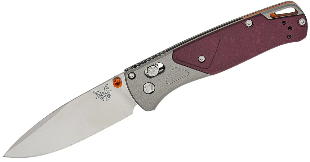 Bugout AXIS Gray Redstone Richlite 3.24" Blade Folding Knife by Benchmade