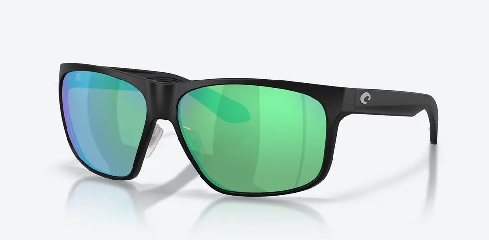 Trades Matte Black Sunglasses with 580G Green Mirror Polarized Glass lenses by Costa Del Mar