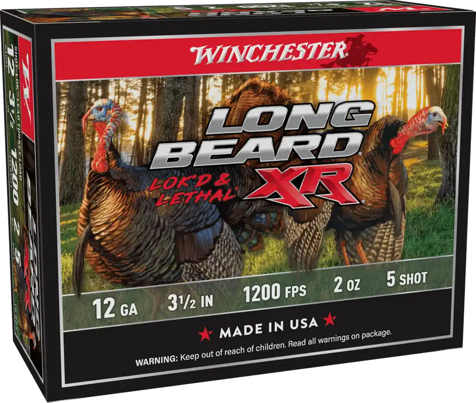 Winchester Long Beard XR 1200fps 12ga 3-1/2" 2oz 5 Shot Turkey Hunting Shotgun Ammunition