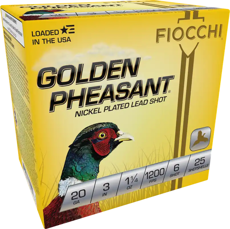 Fiocchi Golden Pheasant 1200fps 20 Gauge 3‘‘ 1-1/4oz 6 lead Shotgun Ammunition