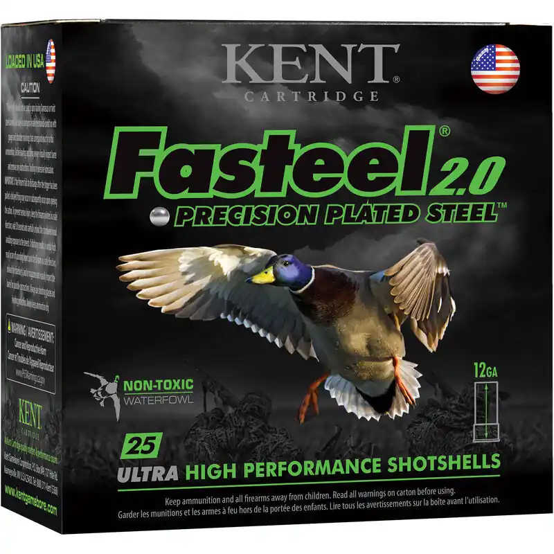 KENT Fasteel 2.0 1,550 fps 12 Gauge 2-3/4" 1-1/16 oz. 2 Steel Shot Shotgun Ammunition