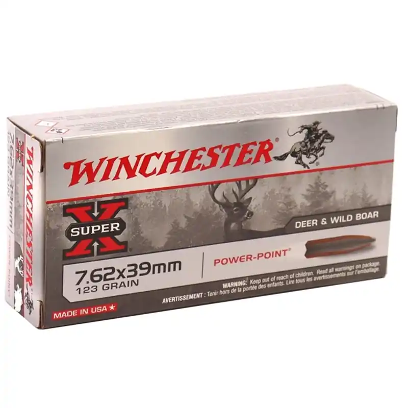 Winchester Super X 2,365 fps 7.62x39mm 123 Grain Pointed Soft Point Rifle Ammunition