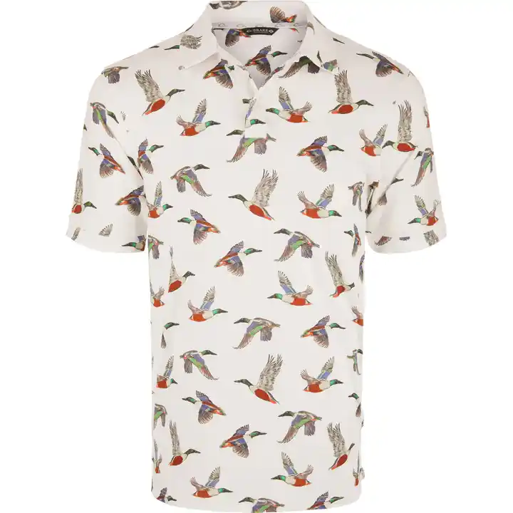 Men‘s Flying Spoonie Pattern Short Sleeve Polo Shirt by Drake