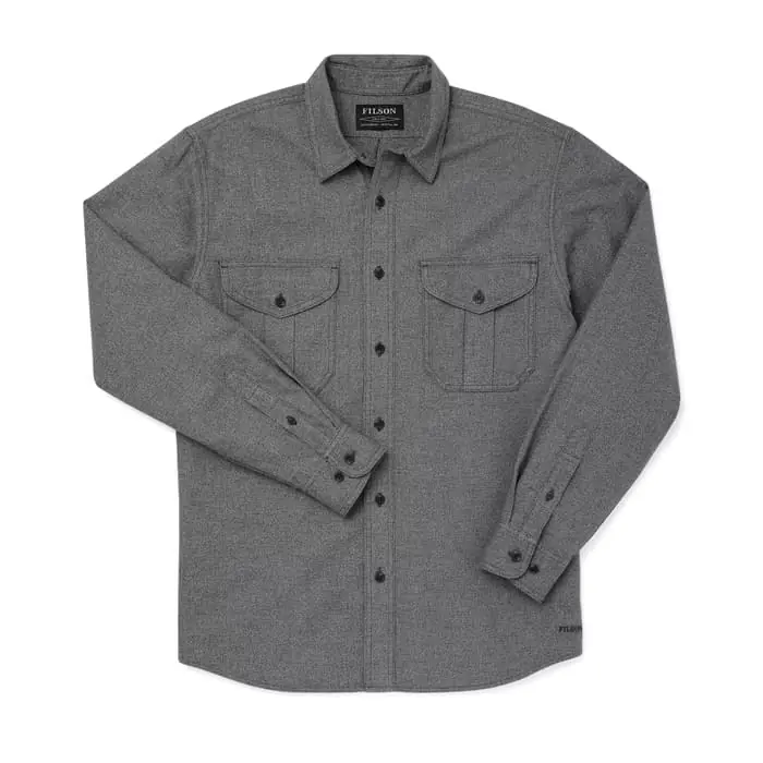 Men‘s Light Weight Alaskan Guide Shirt - Heather Gray Fleck - XXL