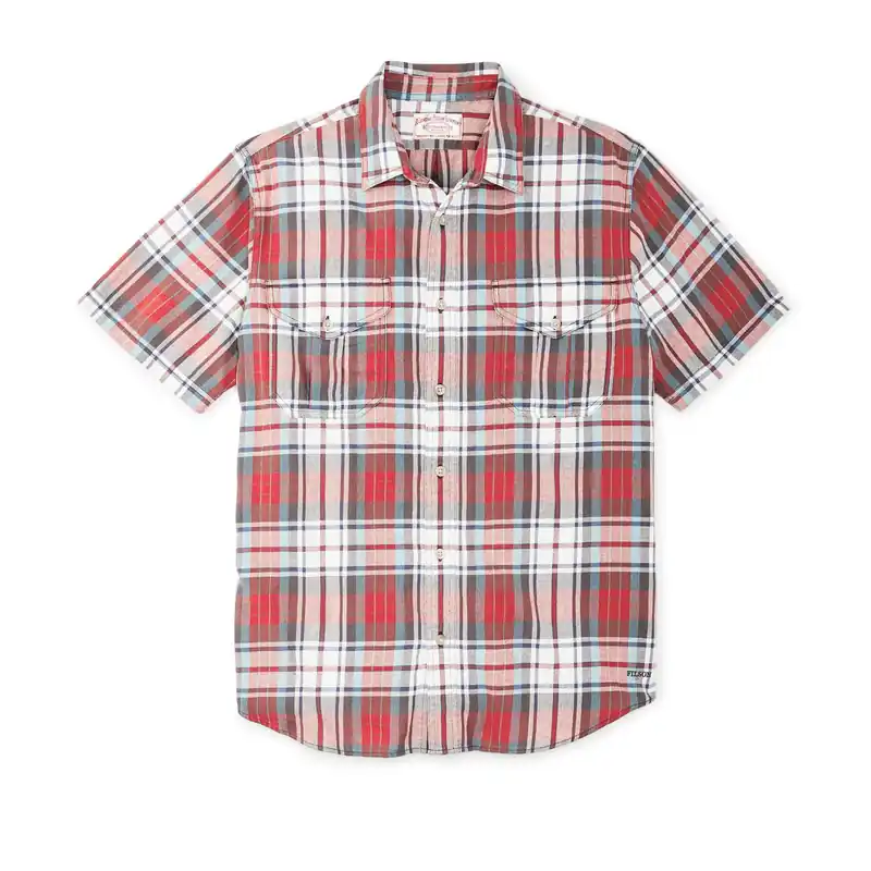 Men‘s Short Sleeve Lightweight Alaskan Guide Shirt - Red Storm Blue - Small