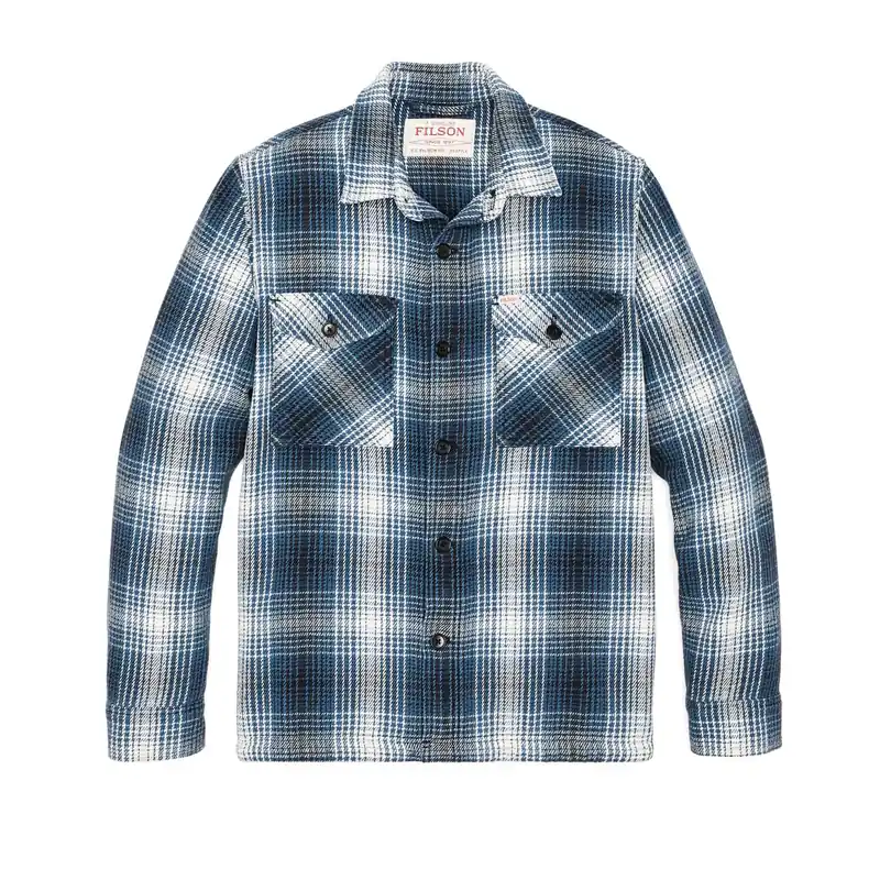 Men‘s Deer Island Jac-shirt - Cobalt/Natural Shadow Plaid - XXL