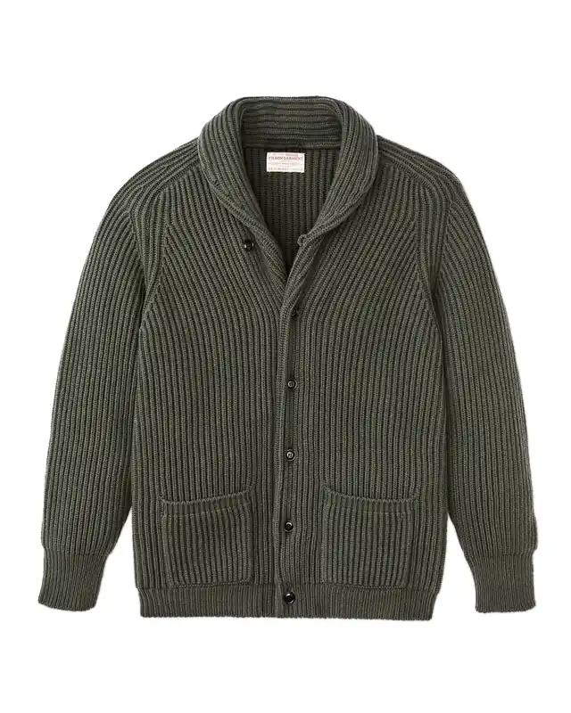 Men‘s Bristol Cardigan Sweater - Forest Green Heather - Large