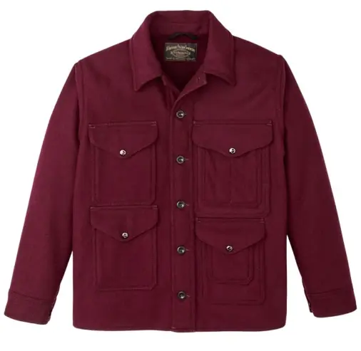 Men‘s 1940s Mackinaw Wool Cruiser - Wine - XL