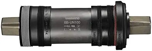 BB-UN100 Bottom Bracket - English, 73 x 122.4mm, Square Taper JIS, Black