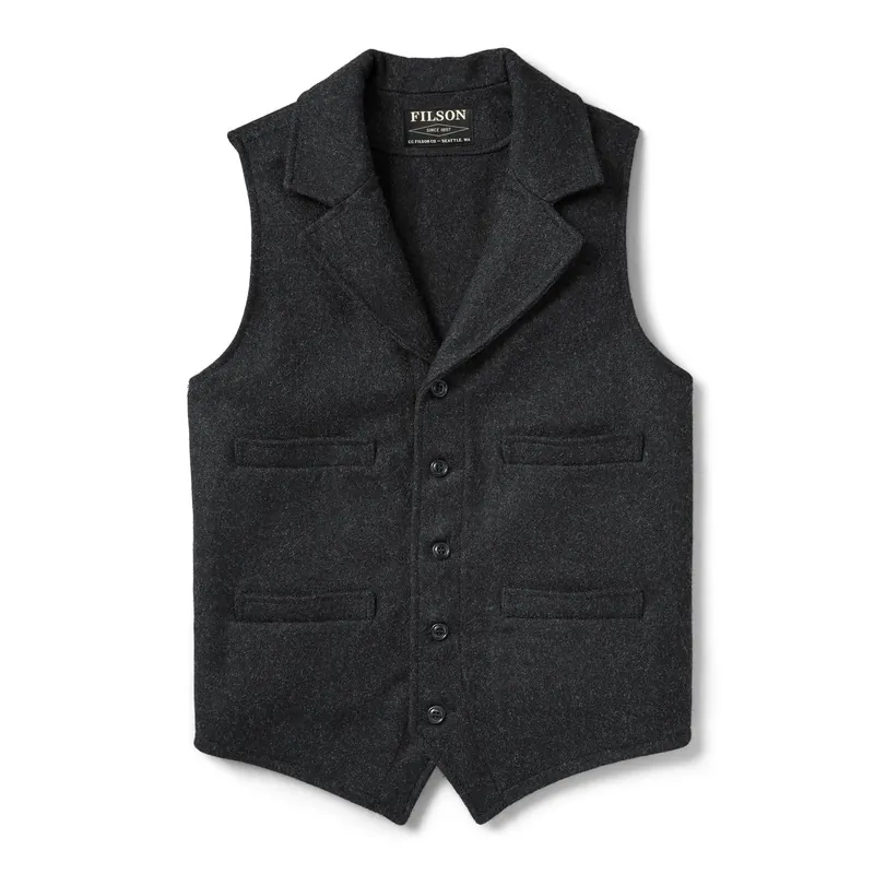 Men‘s Western Vest - Charcoal - Large