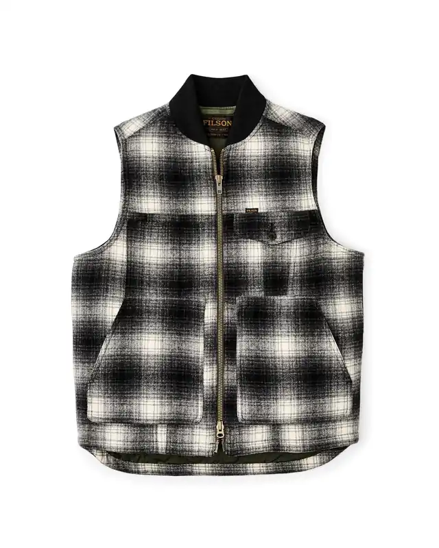 Men‘s Insulated Wool Work Vest - Charcoal Ombre - Large