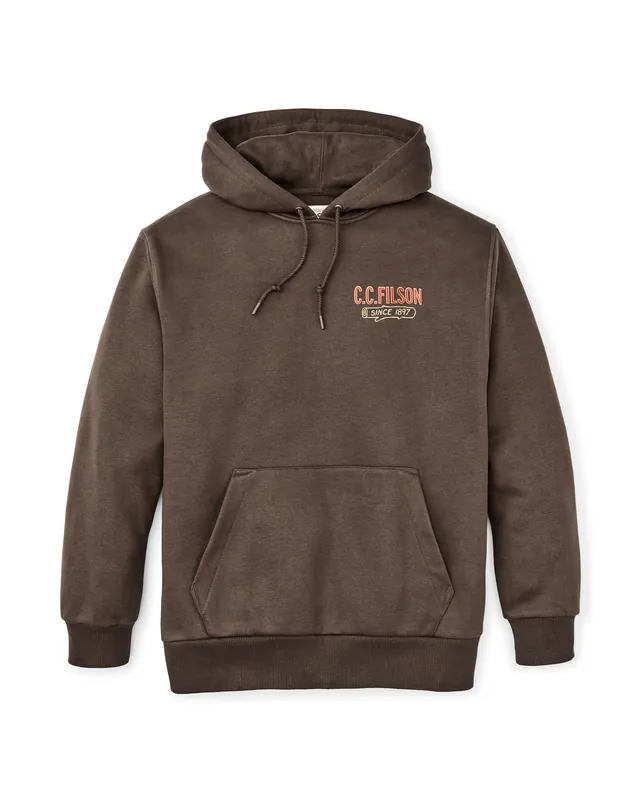 Men‘s Prospector Graphic Hoodie - Dark Brown/logging - Small