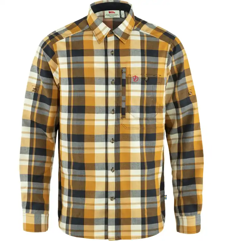 Men‘s Fjallglim Shirt - Buckwheat Brown/Dark Navy - Small