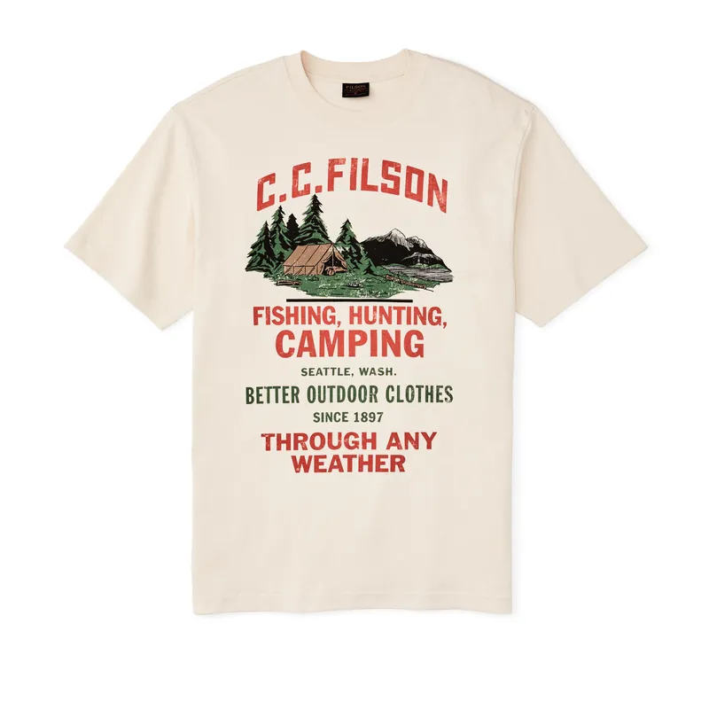 Men‘s Short Sleeve Frontier Graphic T-shirt - Birch/Camping - Medium