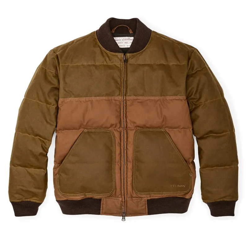 Men‘s Down Bomber Jacket - Dark Tan - Small