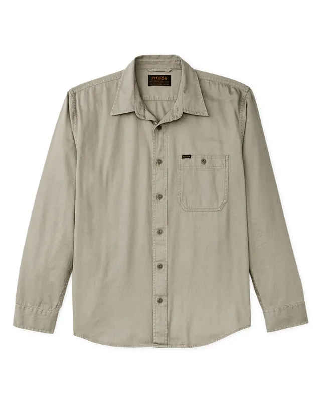 Men‘s Shipwright Fine Twill Shirt - Gray Khaki - XL
