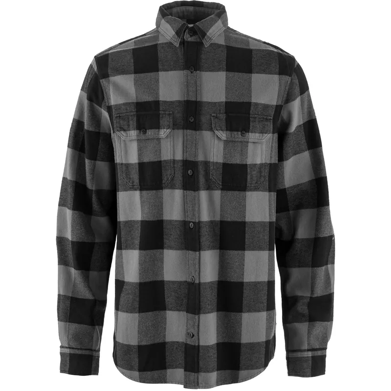 Men‘s Ovik Heavy Flannel Shirt - Black/Grey - Medium